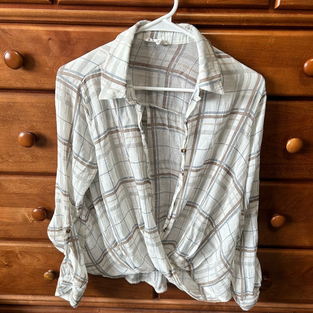 Blu Pepper Flannel Button Up - image 1